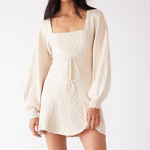 Emmaline Mini Dress In Evening Cream ...